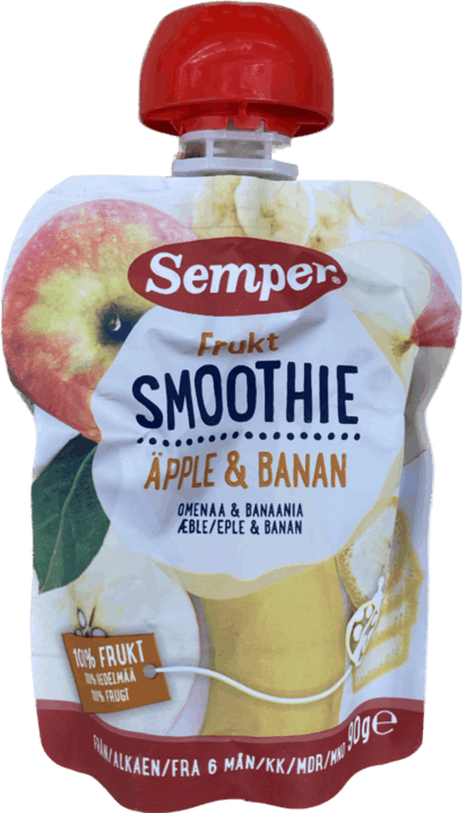 Semper smoothie epli/banani 90 gr