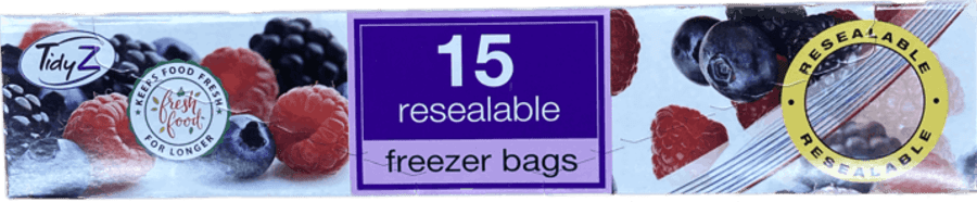 Tidy freezer bags with zipper 15 pcs