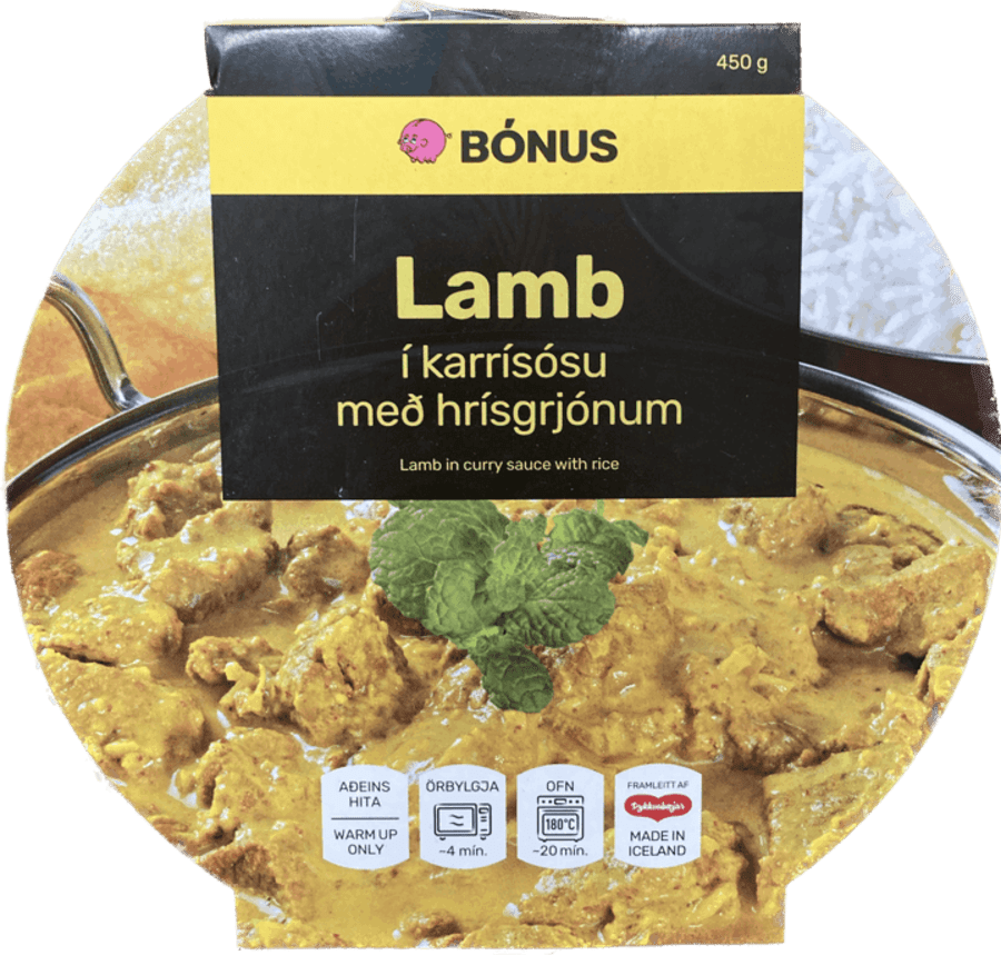 Bónus lamb í karrý 450 gr