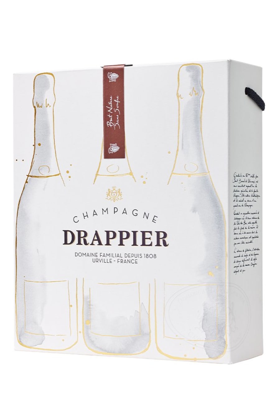 Þriggja flösku gjafakassi frá Drappier - stakur