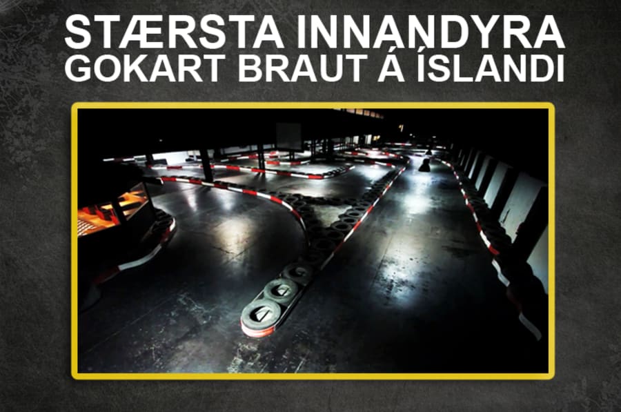 Go-Kart á stærstu innandyra gokartbraut landsins