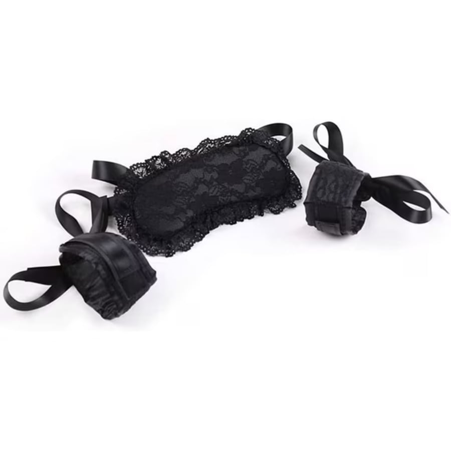 Blúndusett Blind fold augngrímu sett