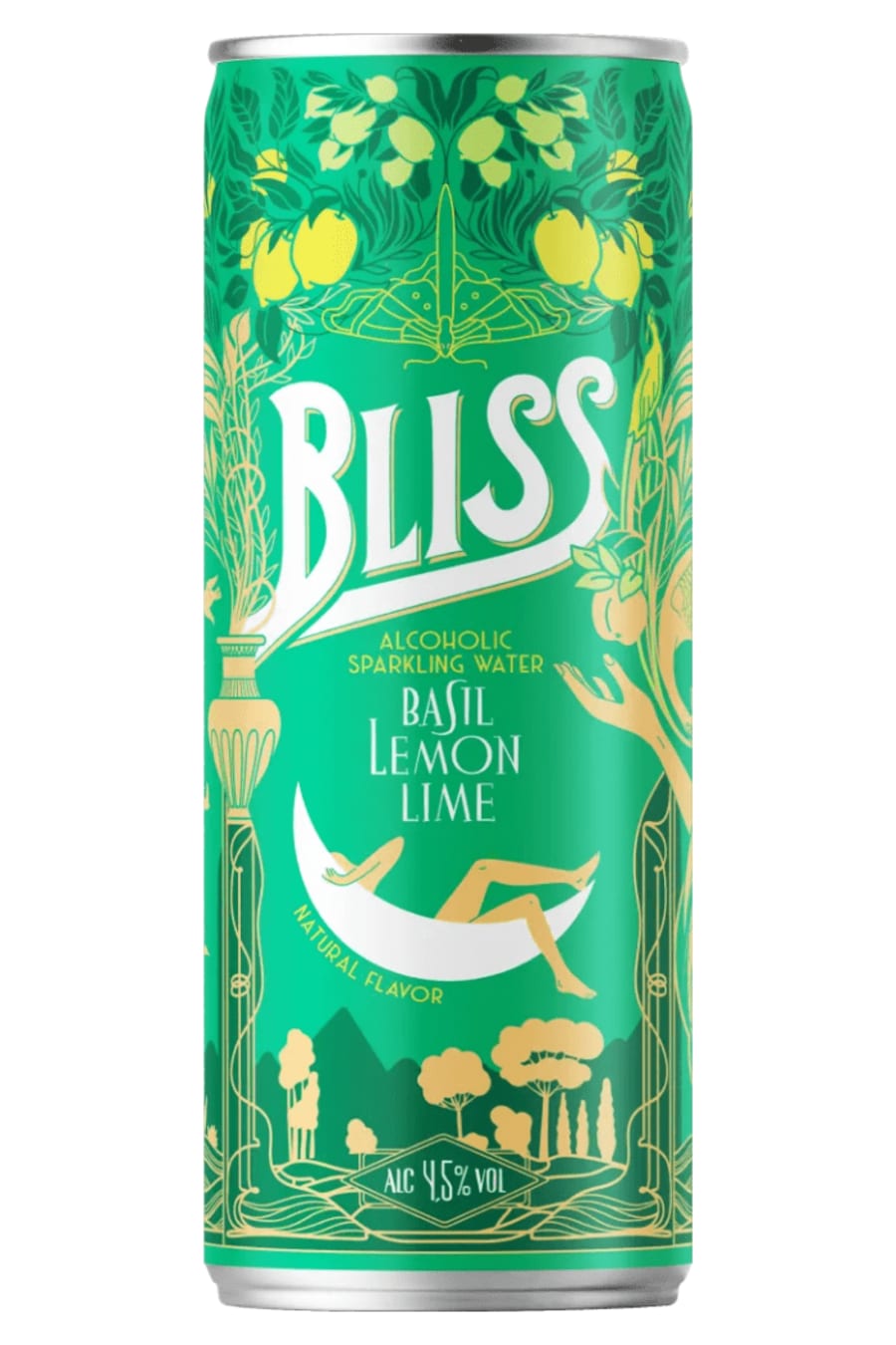 Bliss Hard Seltzer Basil Lemon Lime / 6 dósir