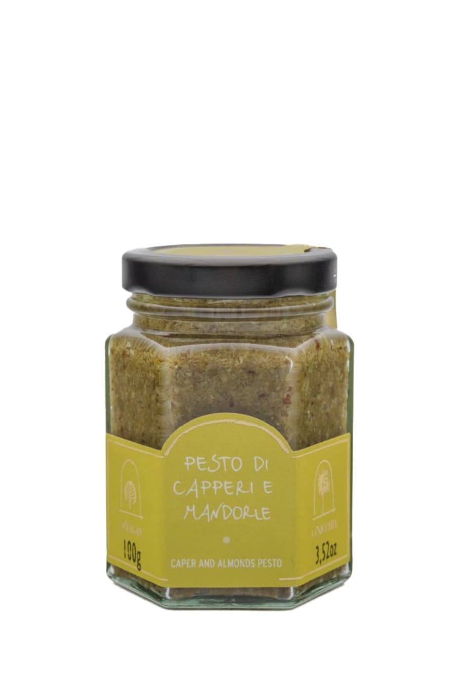 Capers- og möndlupestó