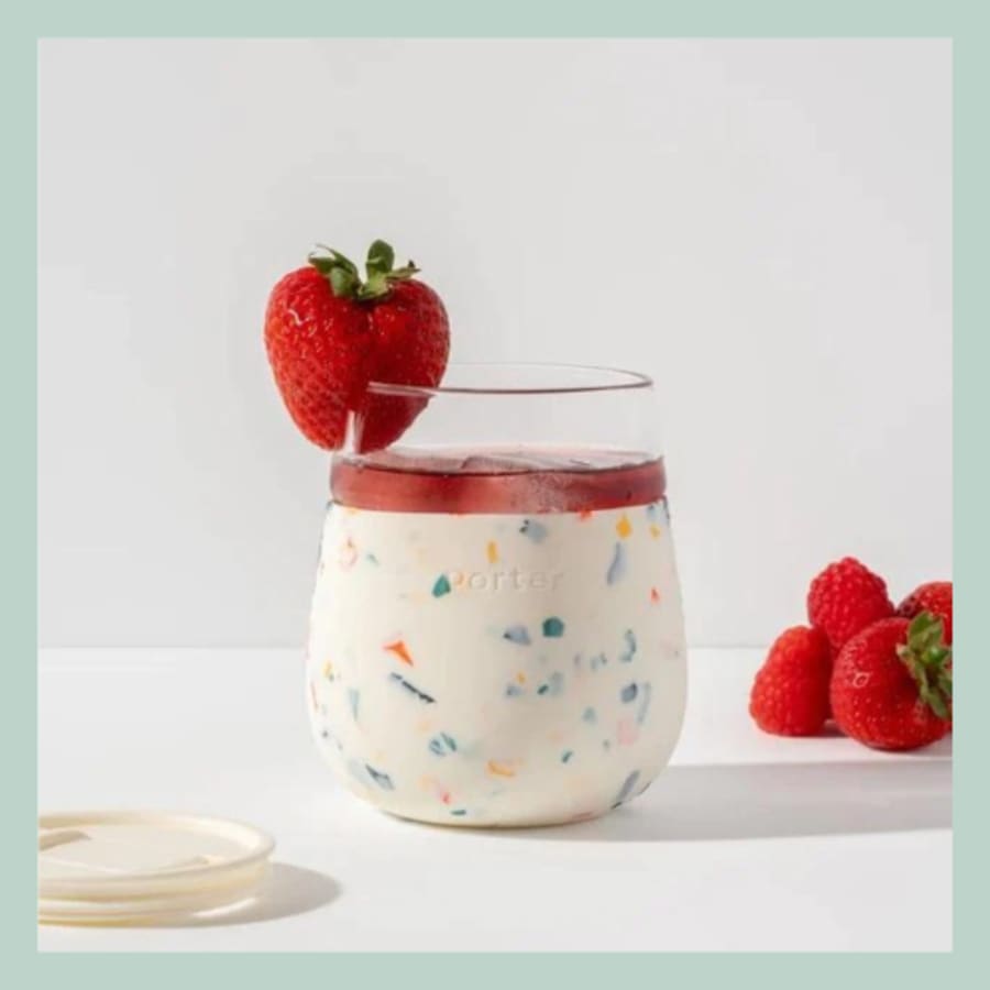 Porter glas með loki – Terrazzo Cream