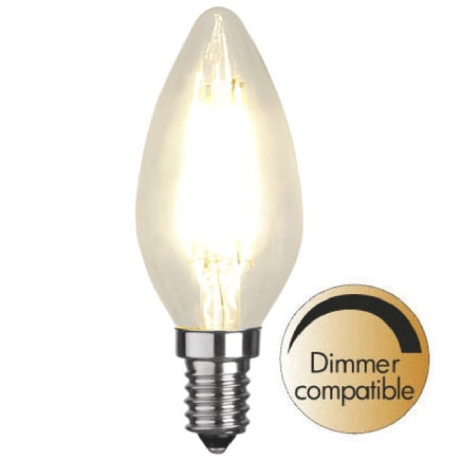 Illumination LED Clear filament bulb E14 2700K 420lm Dimmer comp.