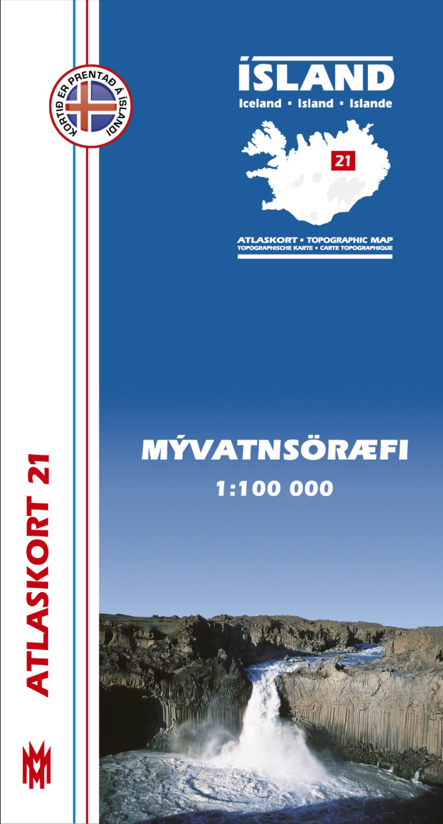 Mývatnsöræfi 1:100 000 - Atlaskort 21