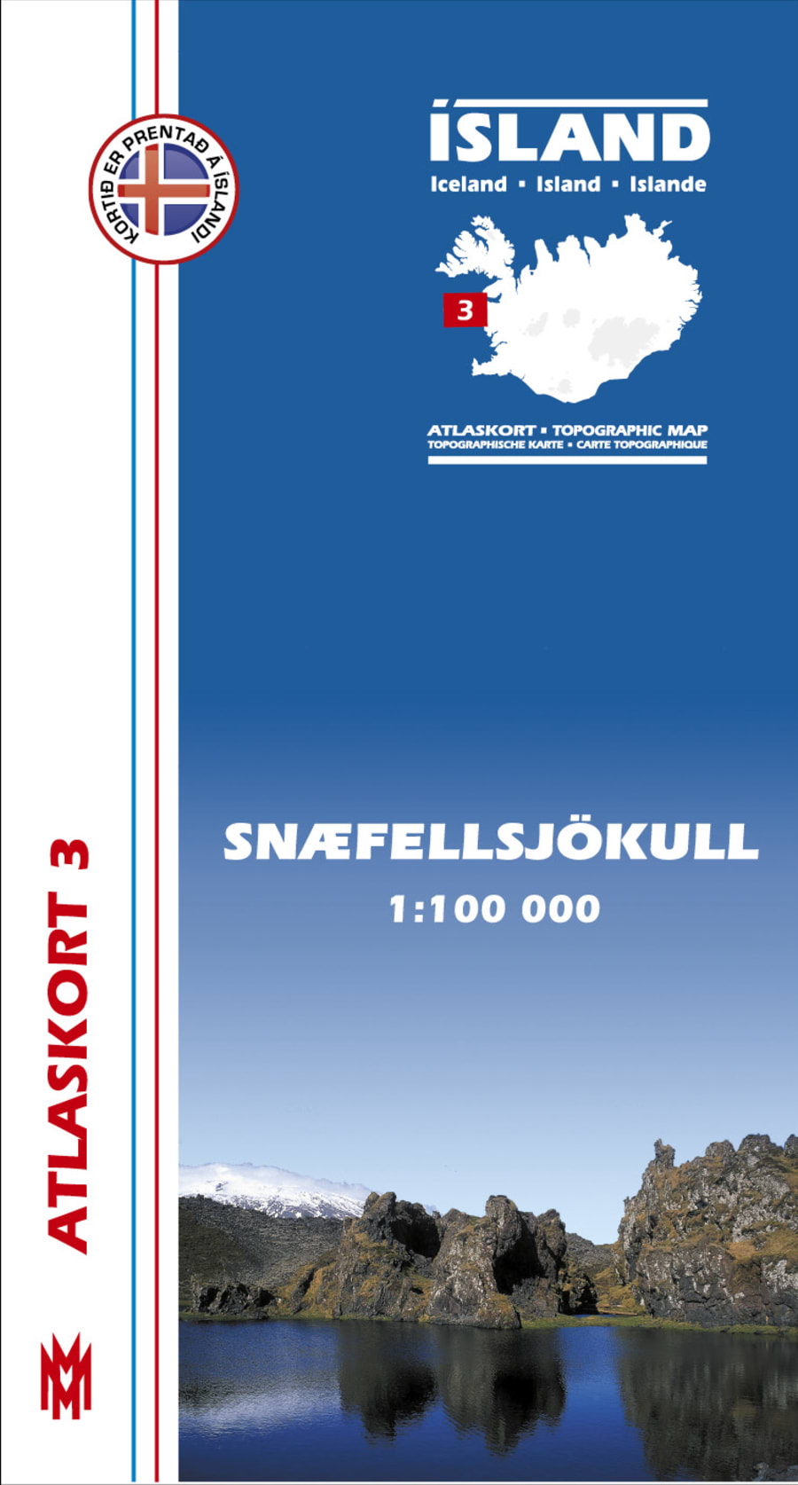 Snæfellsjökull 1:100 000 - Atlaskort 3