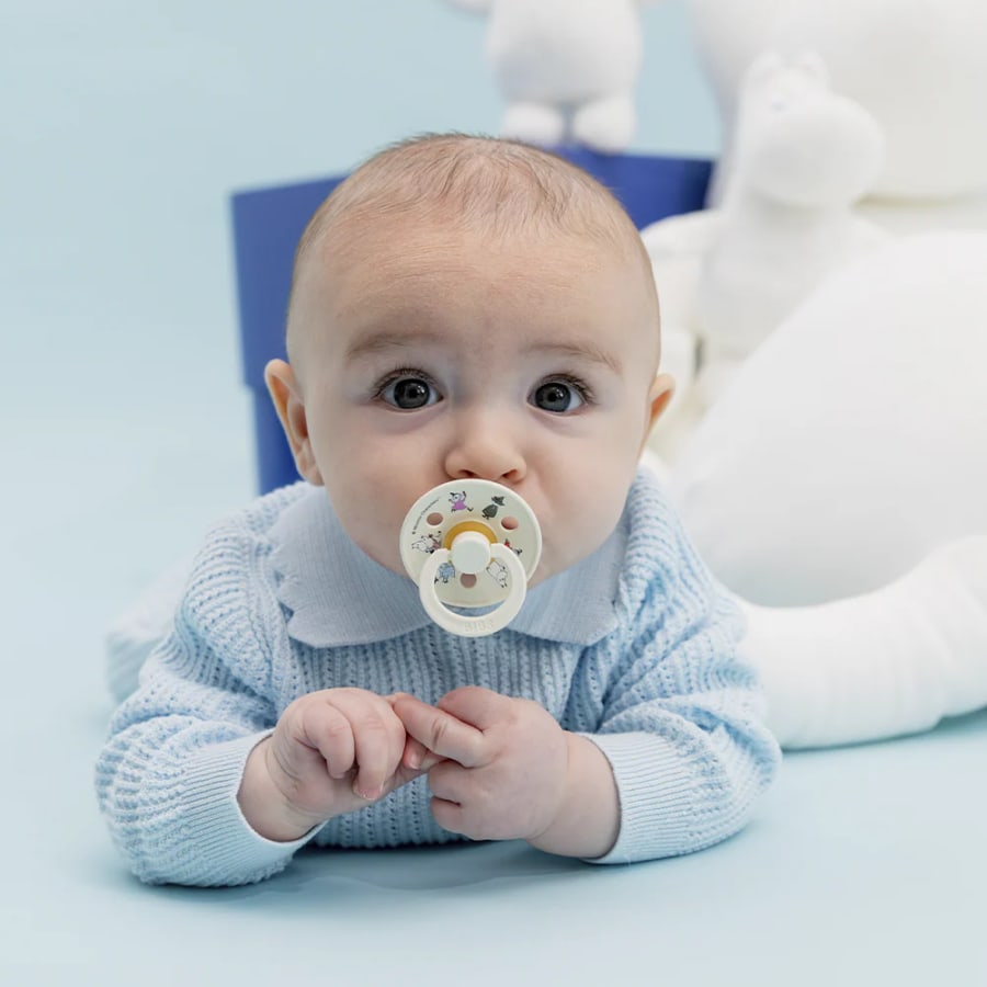 Moomin Colour snuð 2 pack Friends – Ivory mix str 1