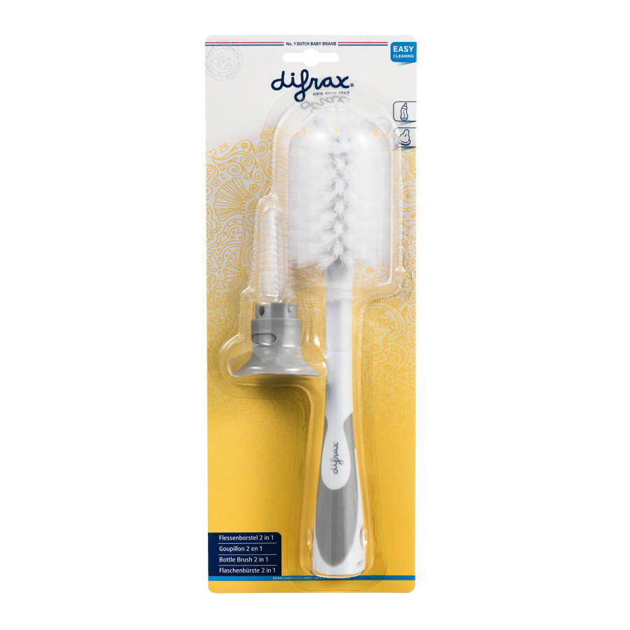 Pelaburstasett – grátt/hvítt