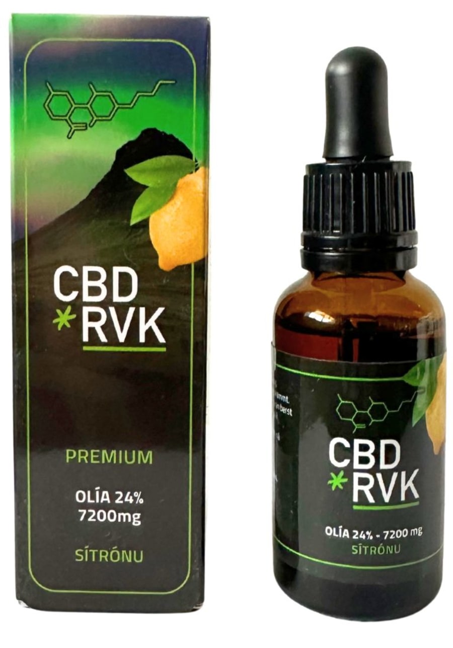 Premium CBD Olía / 24% 7200mg Stór / 30ml / Sítrónu