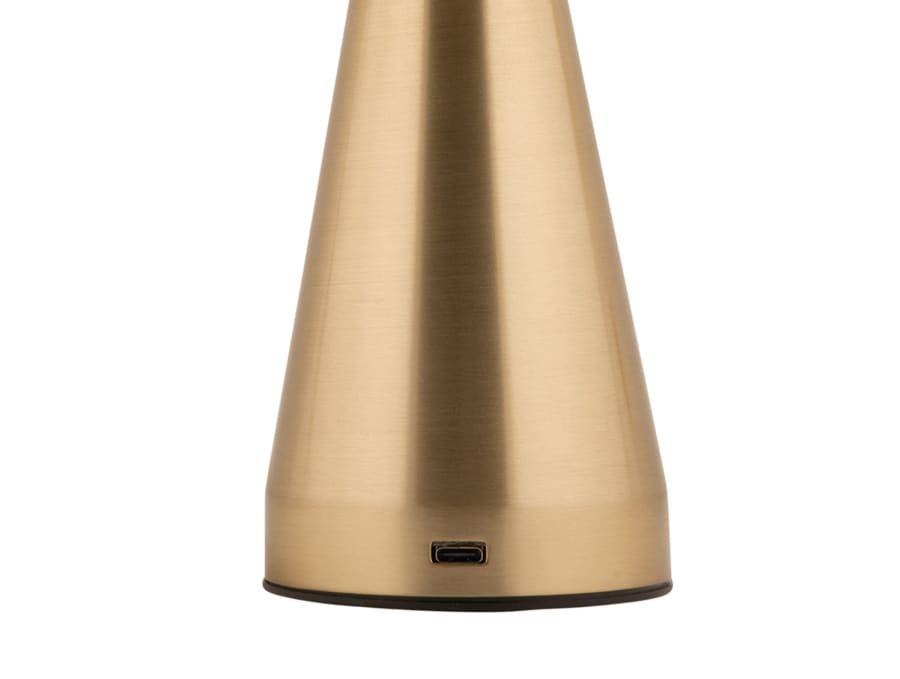 Rachel Hleðsluborðlampi Brushed Gold