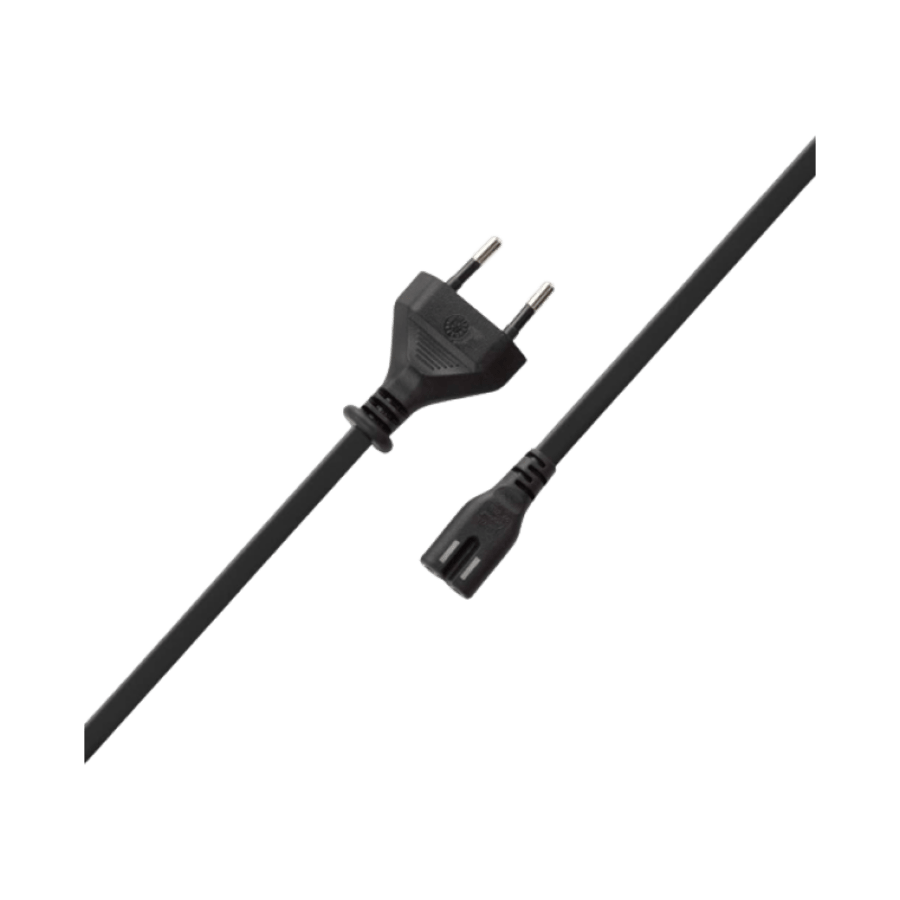 Rafmagnssnúra fyrir hleðsludokku (svört) - Roborock S5 / S6 / E4 / S6 Pure / Q8 Max / Q7 Max