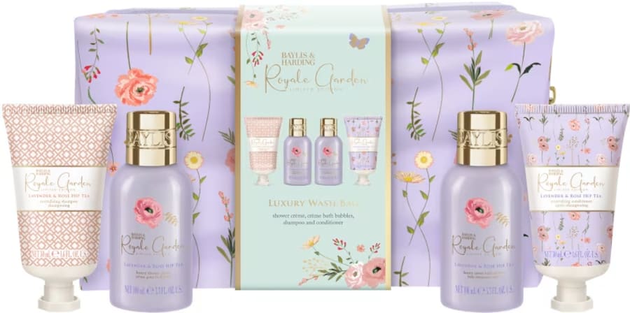 Royale Garden Lúxus Gjafasett með baðvöru í snyrtitösku