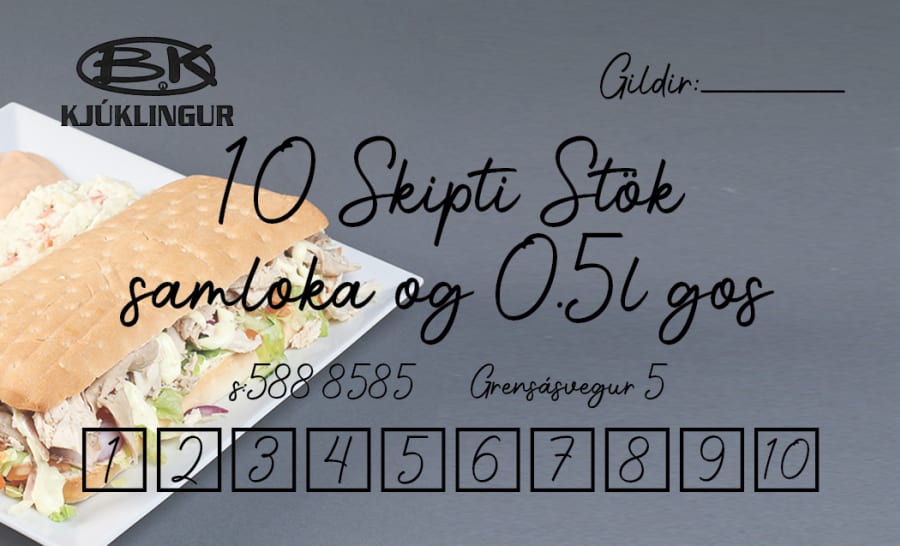 Sumartilboð - Kjúklingasamloka og gos á BK 