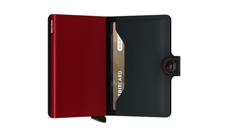 Secrid Miniwallet - Matte Black/Red