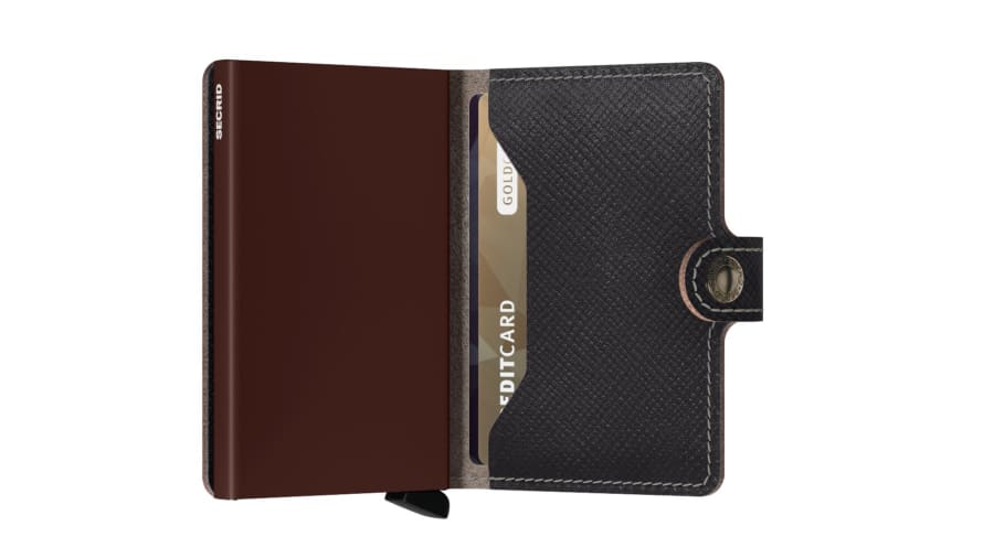 Secrid Miniwallet - Saffiano Brown