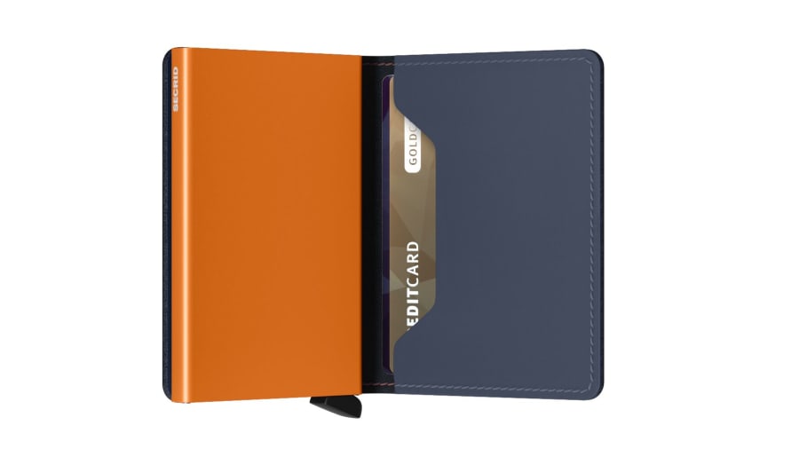Secrid Slimwallet - Matte Nightblue/Orange