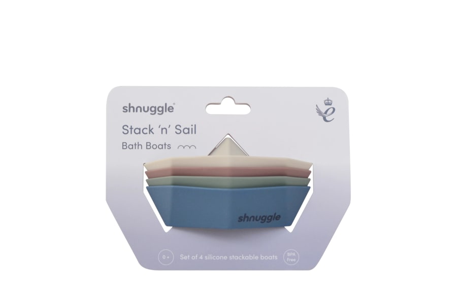 Shnuggle Stack and Sail Bath Boat Toys 4 litir